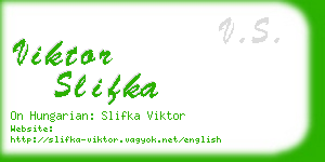 viktor slifka business card